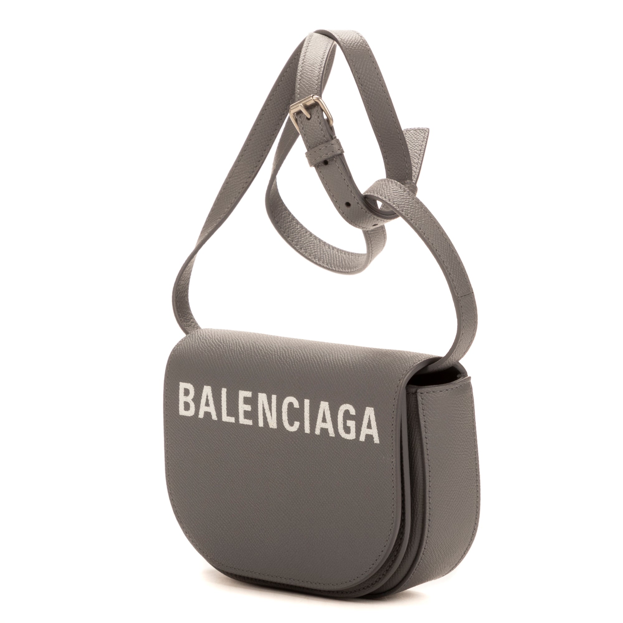 Shoulder Bag XS Ville Day Grey Calfskin Leather