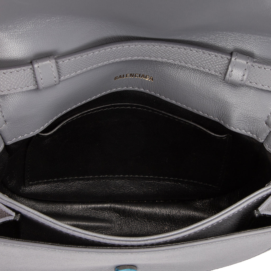 Shoulder Bag XS Ville Day Grey Calfskin Leather