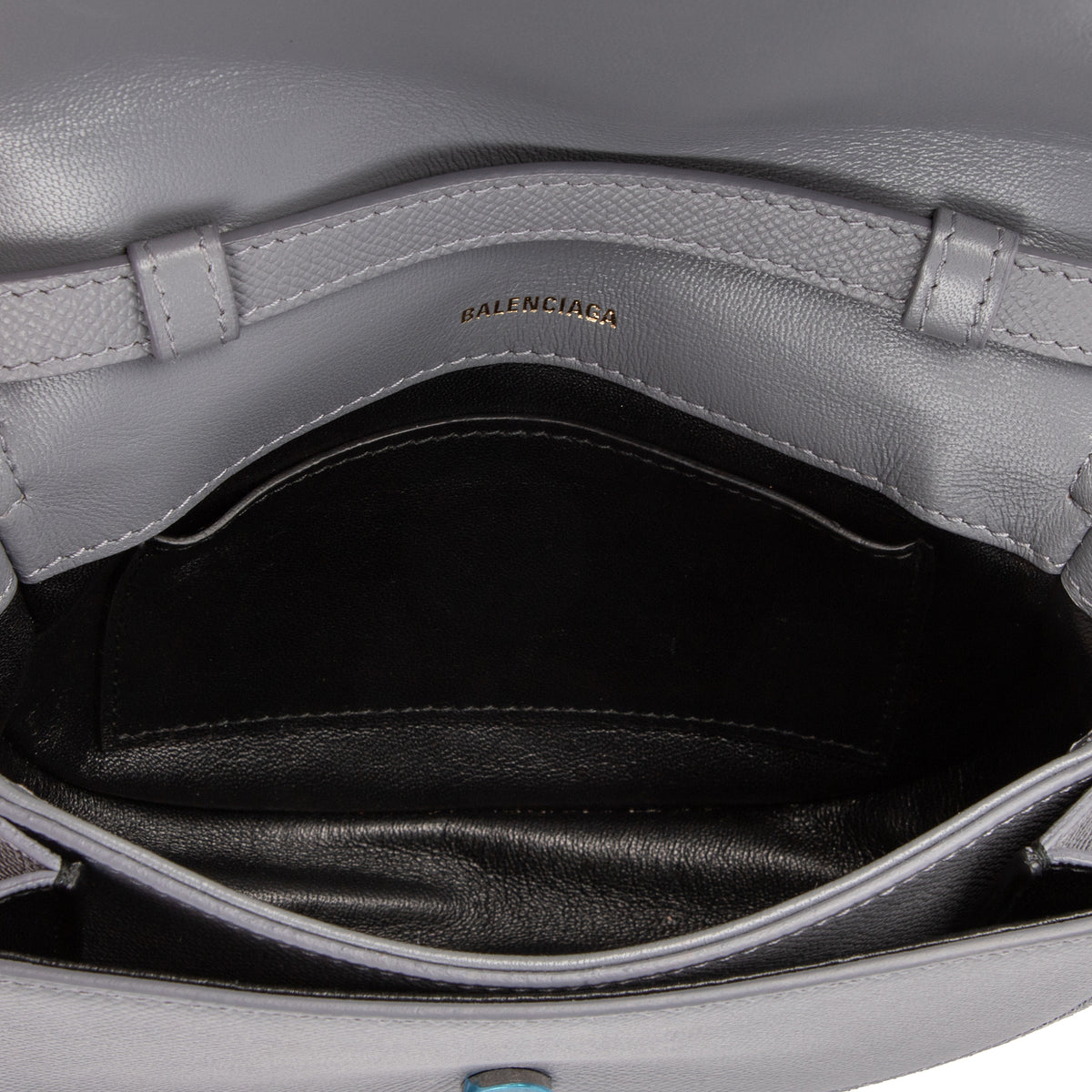 Shoulder Bag XS Ville Day Grey Calfskin Leather