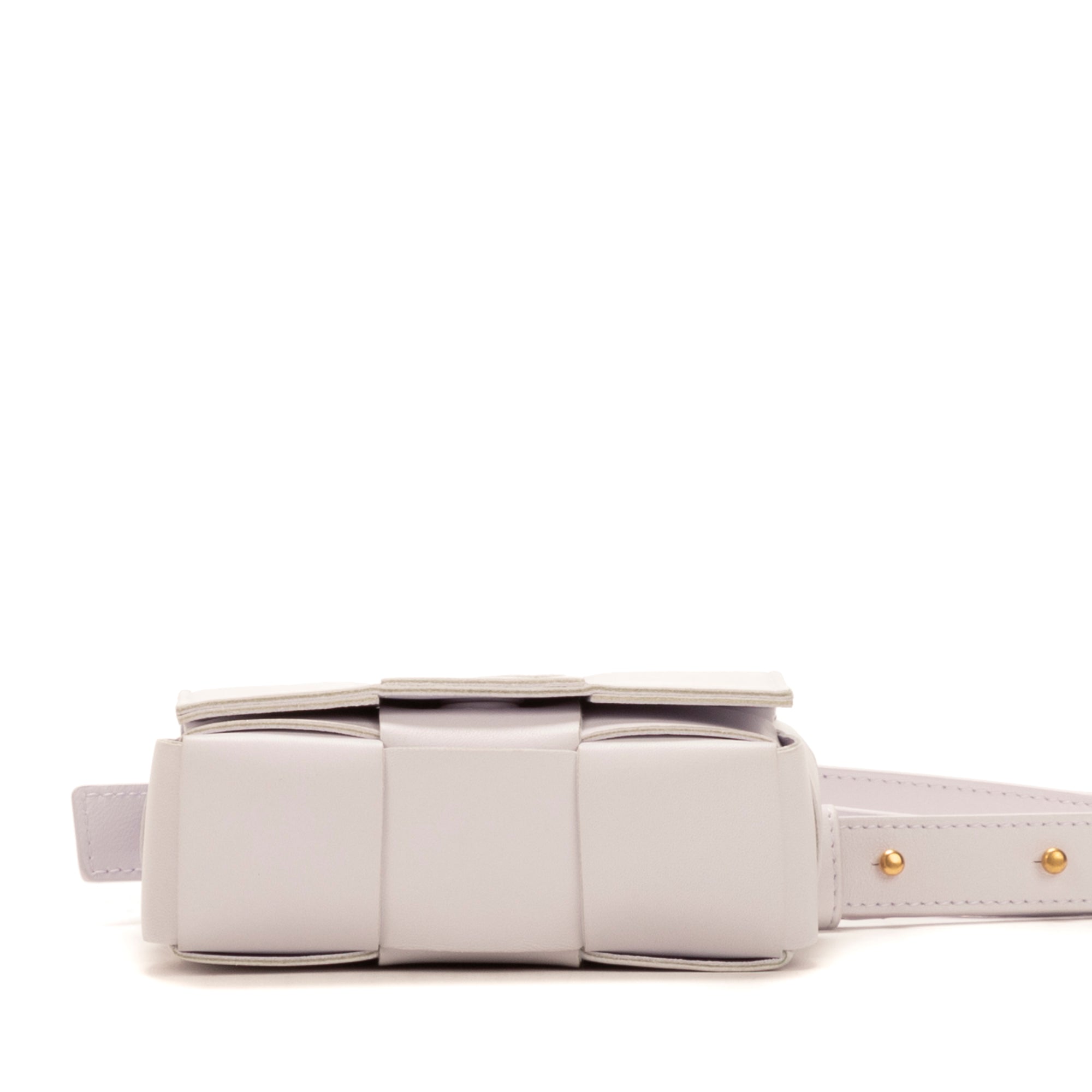 Shoulder Bag Mini Cassette Mini Light Lilac Intrecciato Leather