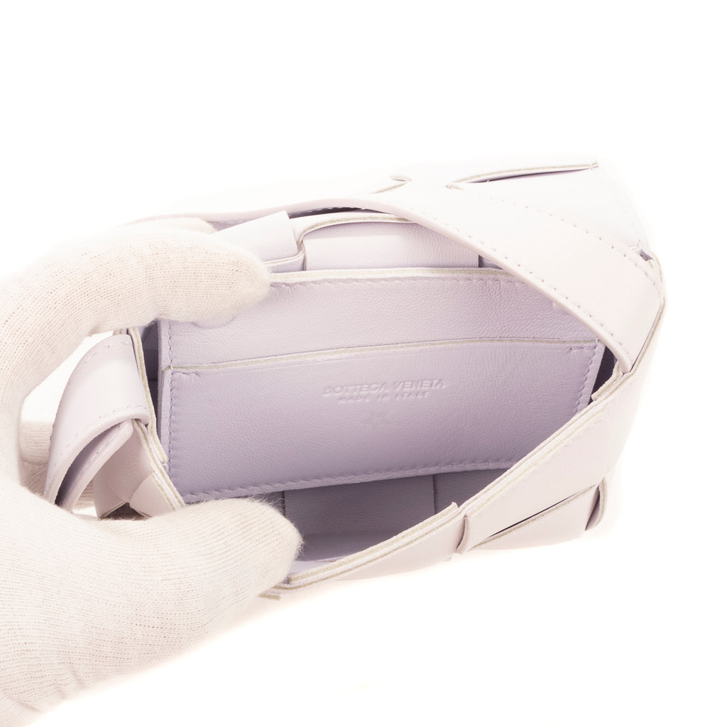 Shoulder Bag Mini Cassette Mini Light Lilac Intrecciato Leather