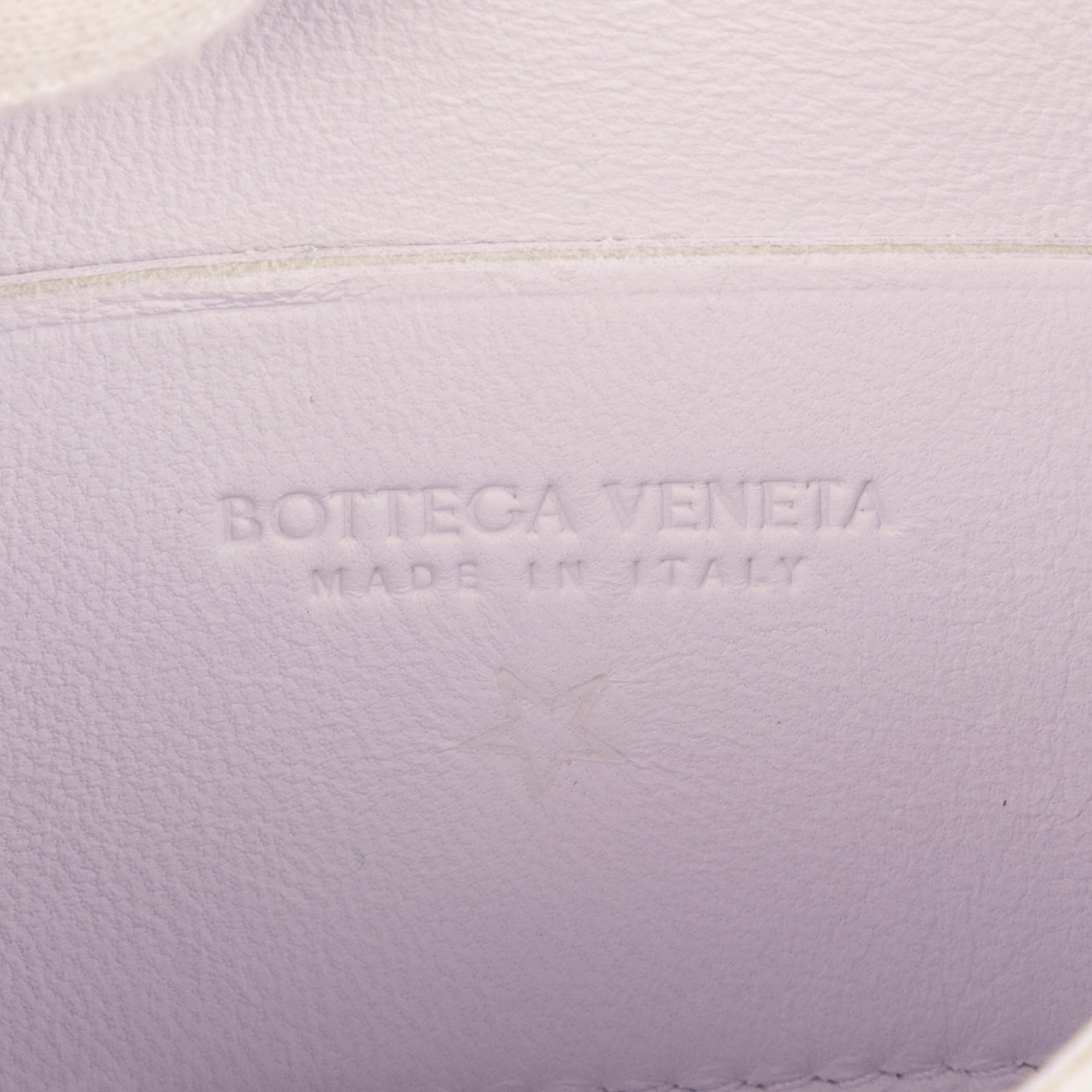 Shoulder Bag Mini Cassette Mini Light Lilac Intrecciato Leather