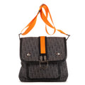 Bolso de hombro Trotter Messenger con solapa de lona oblicua azul marino