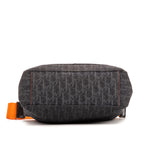 Bolso de hombro Trotter Messenger con solapa de lona oblicua azul marino