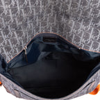 Bolso de hombro Trotter Messenger con solapa de lona oblicua azul marino
