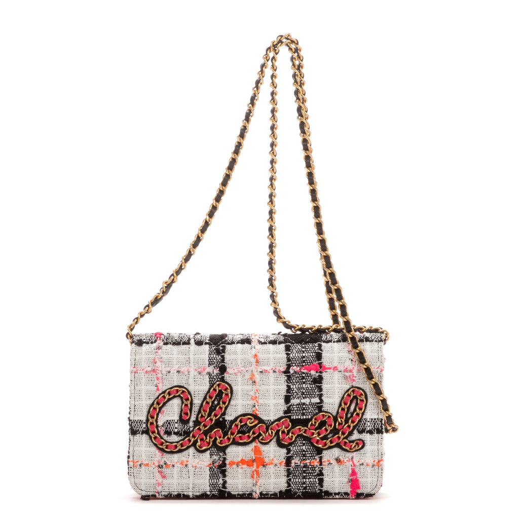 Shoulder Bag Tweed WOC White Tweed Canvas