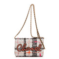 Shoulder Bag Tweed WOC White Tweed Canvas