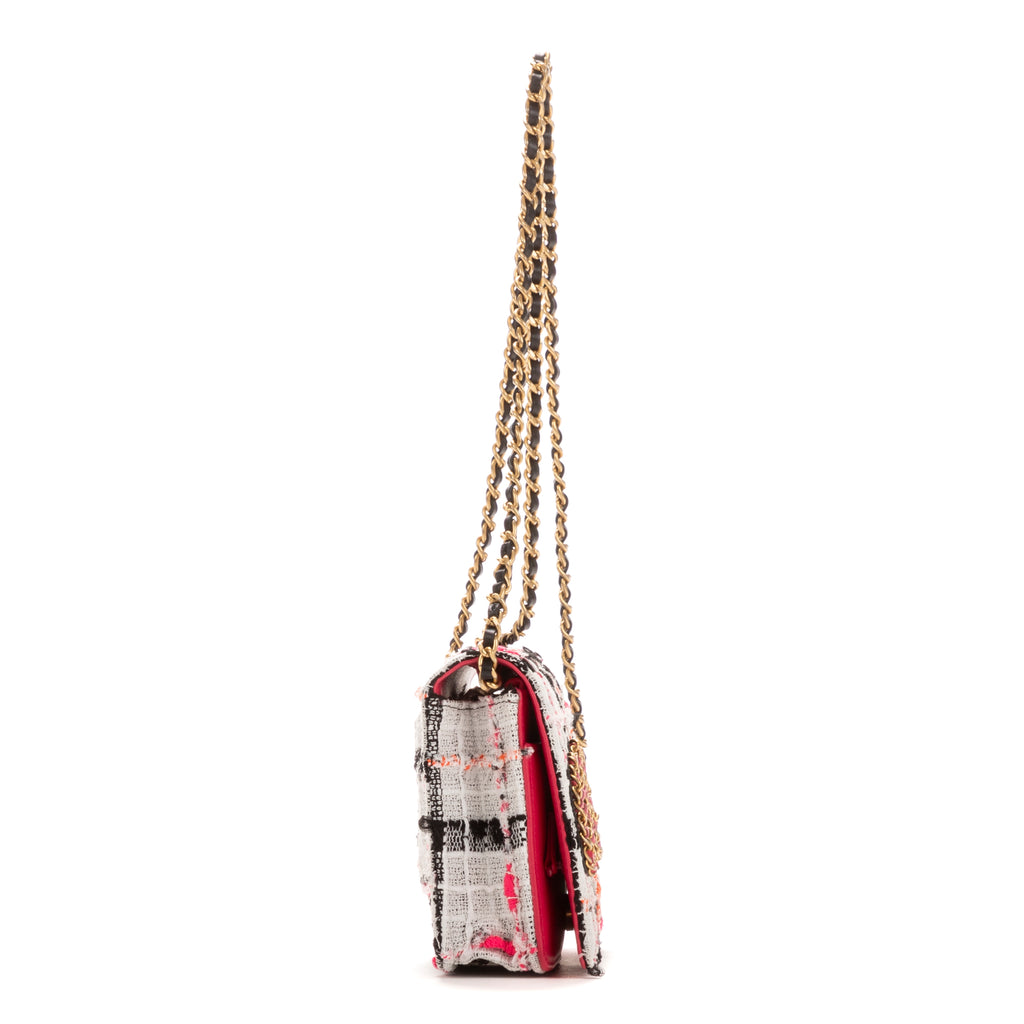 Shoulder Bag Tweed WOC White Tweed Canvas