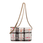 Shoulder Bag Tweed WOC White Tweed Canvas
