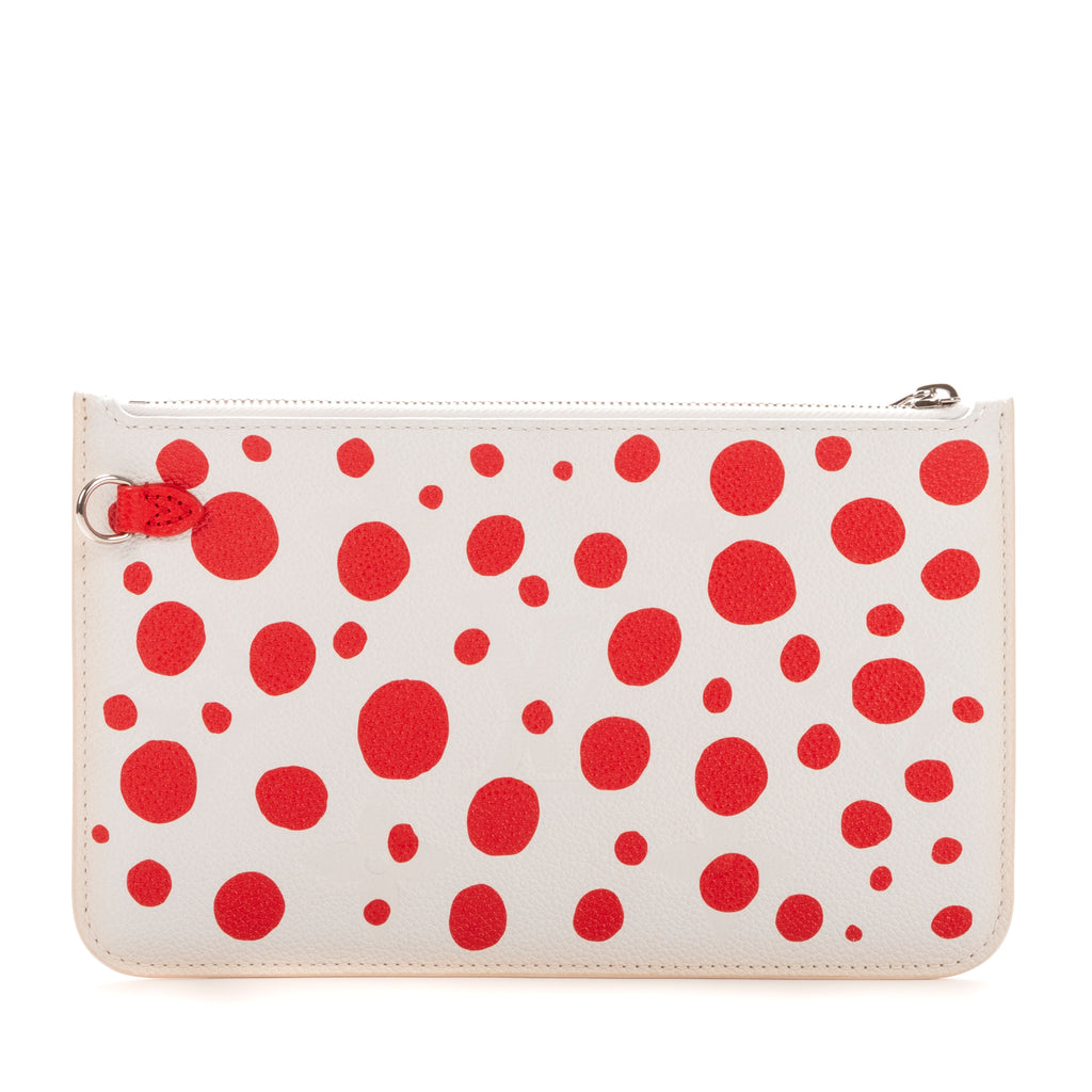 Pouch Ltd. Ed. Yayoi Kusama Infinity Dots Neverfull Pouch White Infinity Dot Canvas