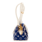 Handbag Speedy Bandouliere 20 Blue Monogram Jacquard Velvet