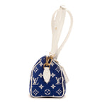 Handbag Speedy Bandouliere 20 Blue Monogram Jacquard Velvet