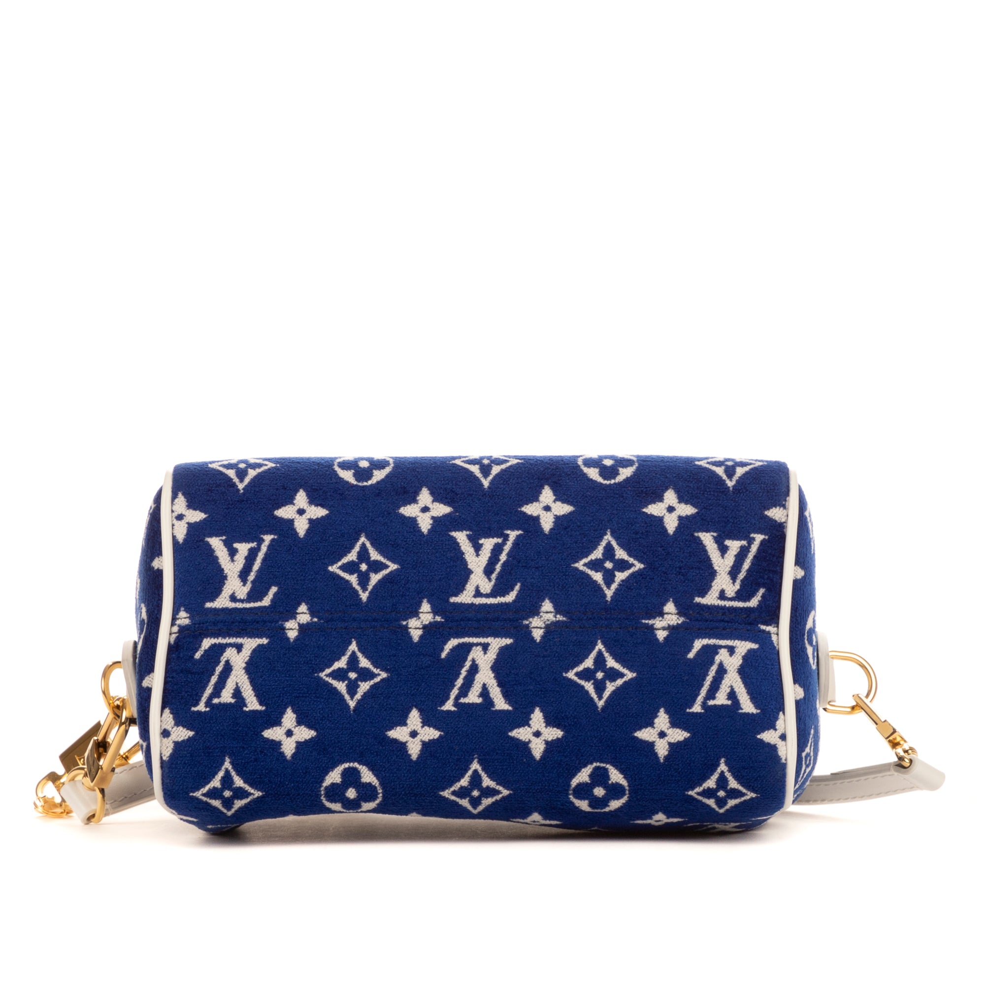 Handbag Speedy Bandouliere 20 Blue Monogram Jacquard Velvet