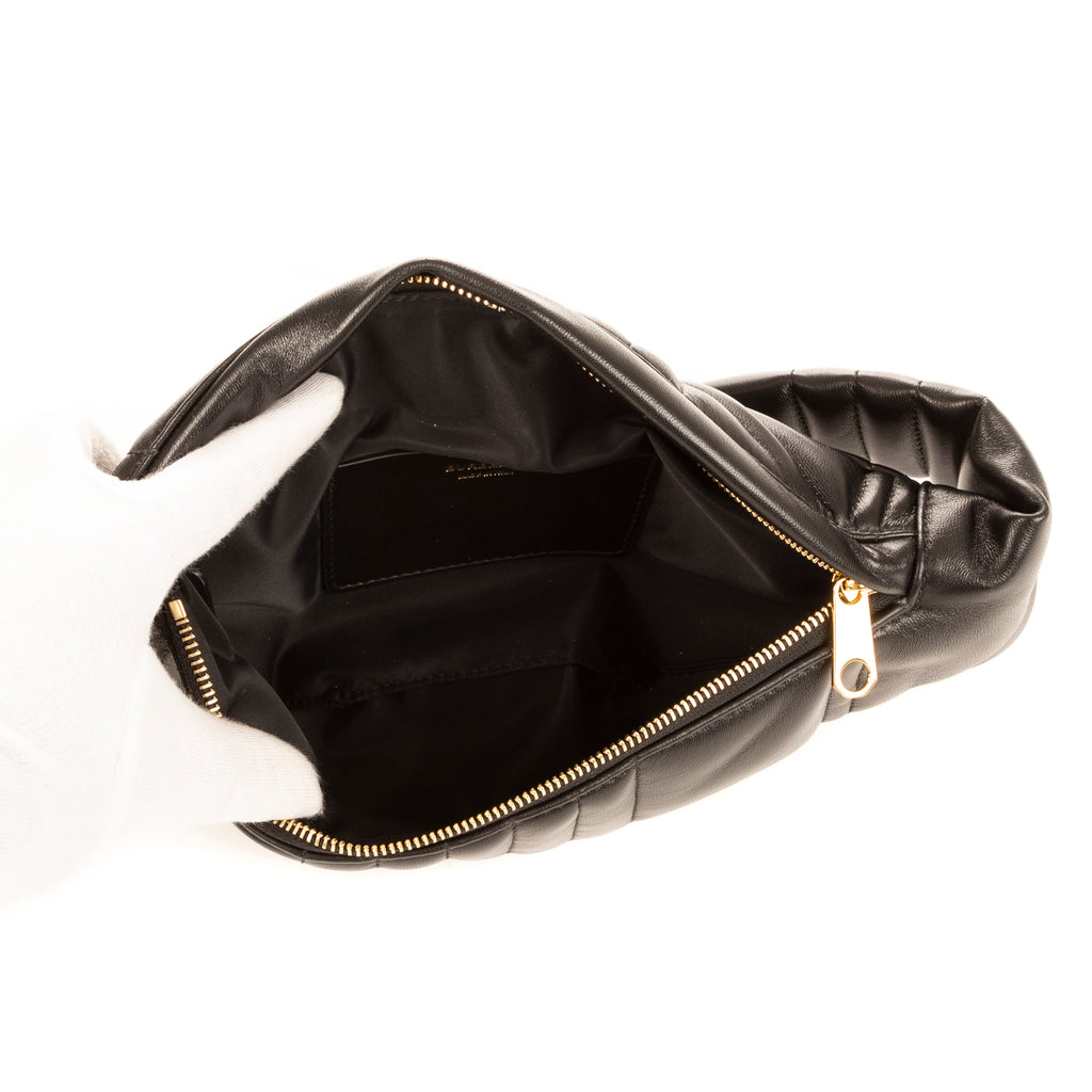 Sac Banane BT Cuir de Veau Noir
