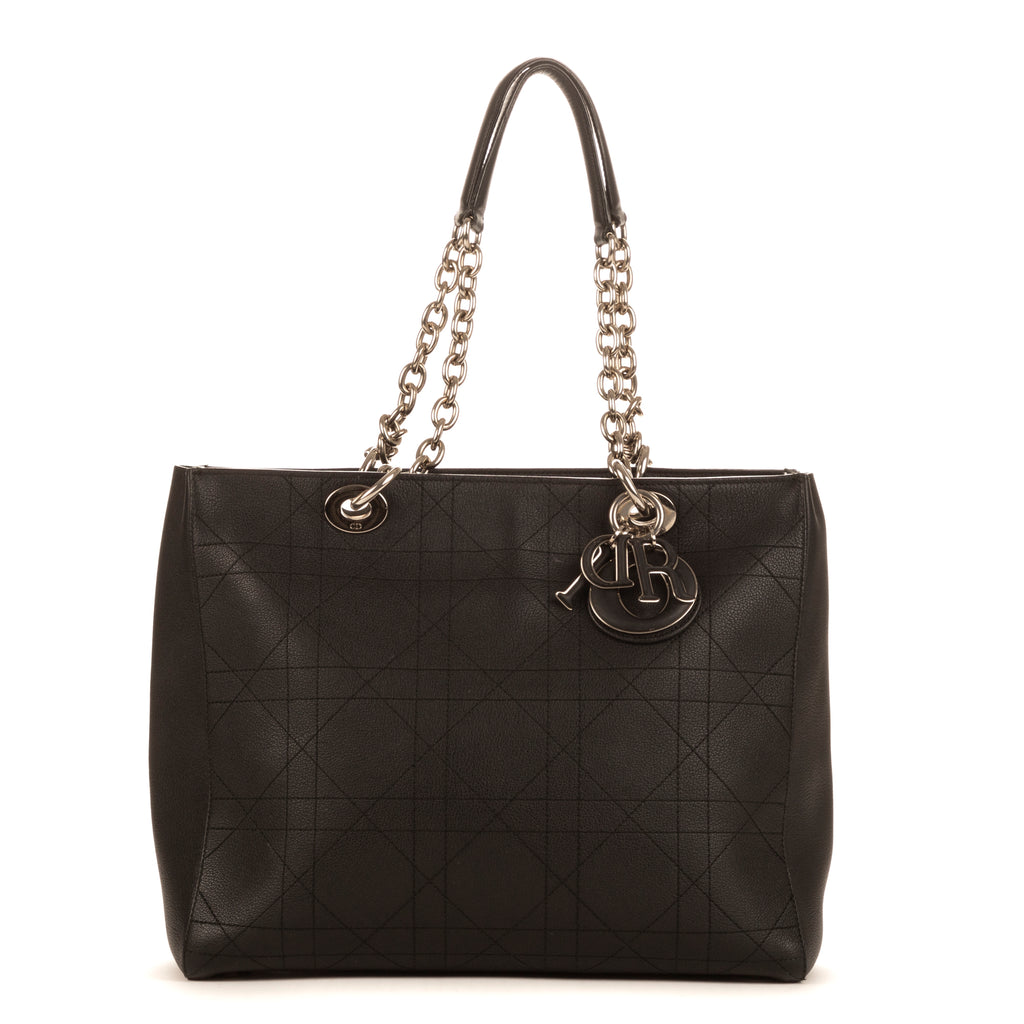Sac bandoulière Ultradior cuir de veau Cannage noir