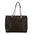 Sac bandoulière Ultradior cuir de veau Cannage noir