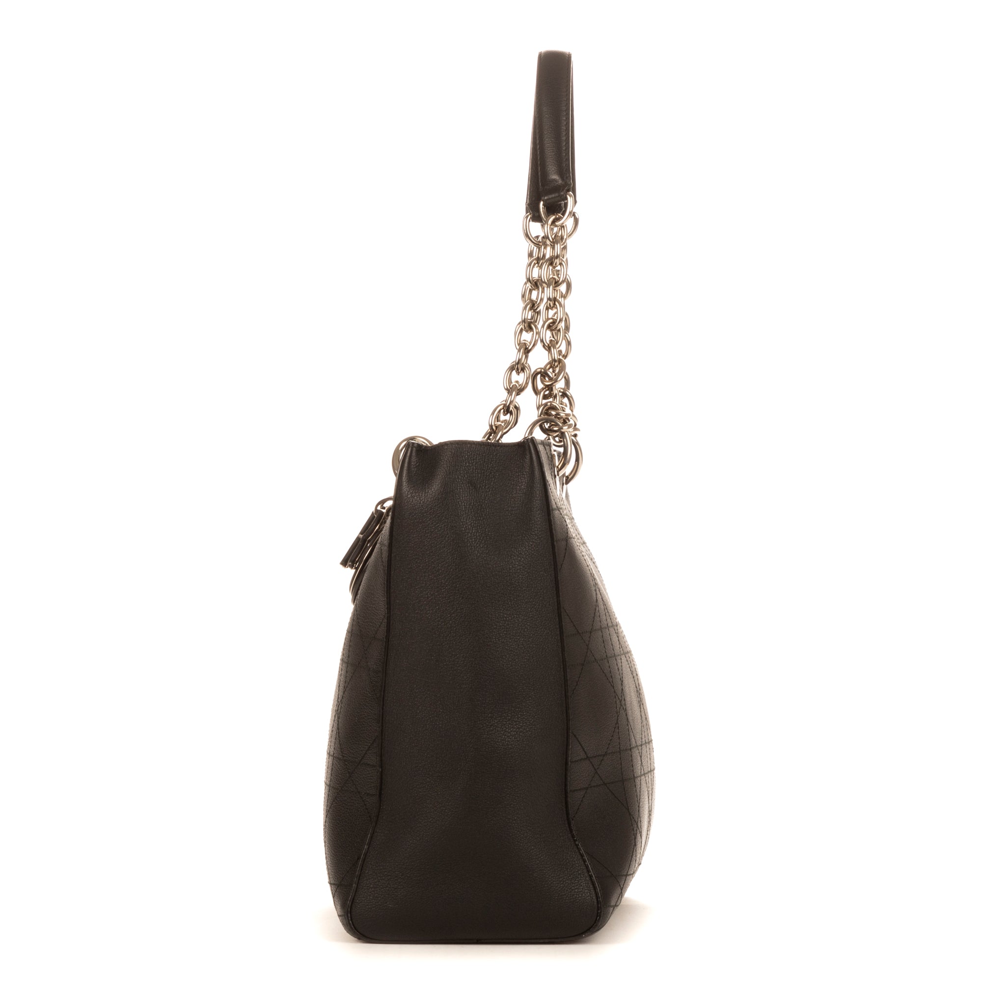 Shoulder Bag Ultradior Black Cannage Calfskin Leather