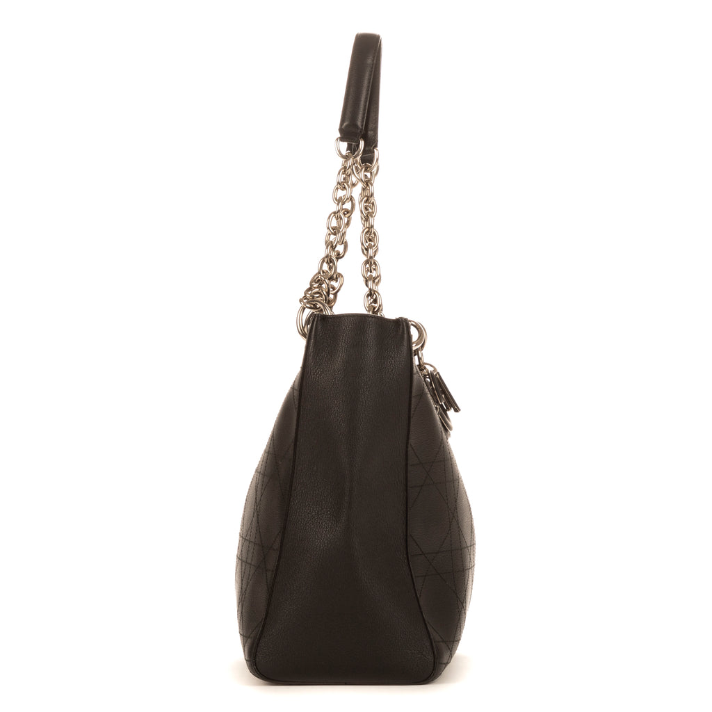 Sac bandoulière Ultradior cuir de veau Cannage noir