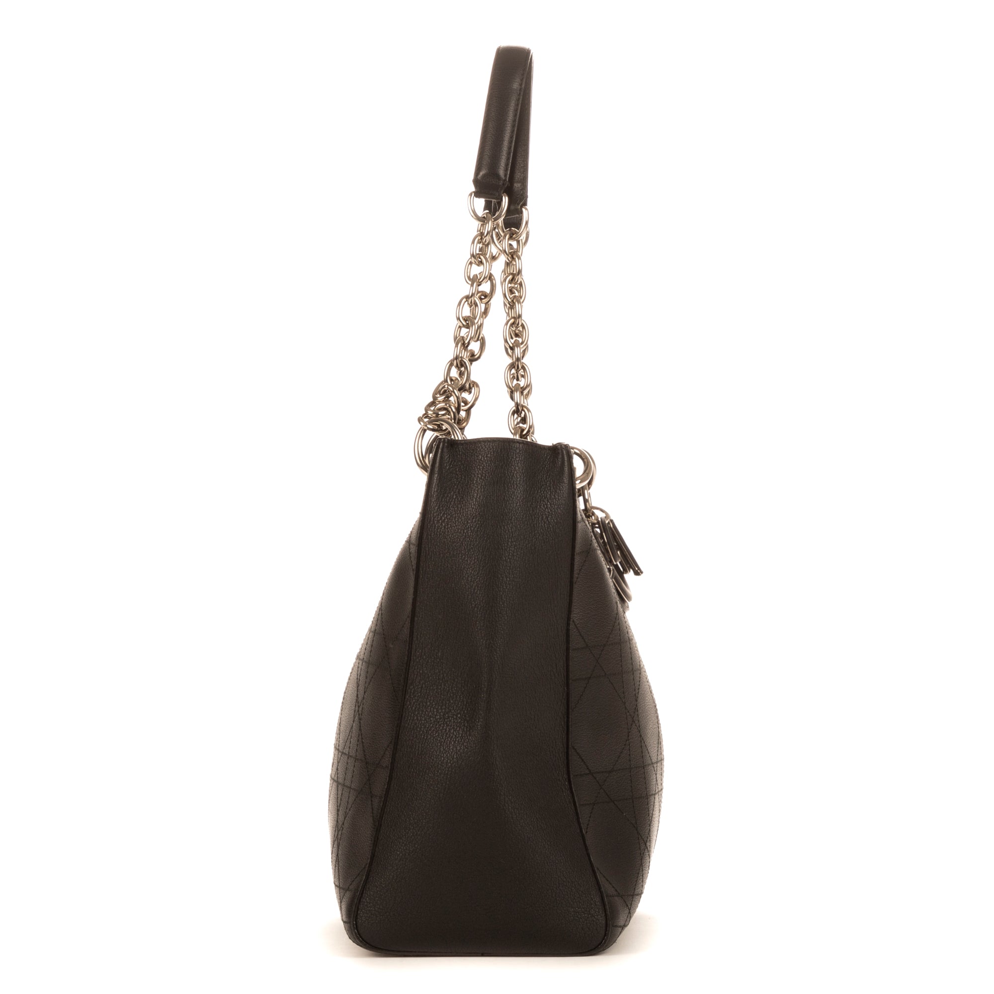Shoulder Bag Ultradior Black Cannage Calfskin Leather