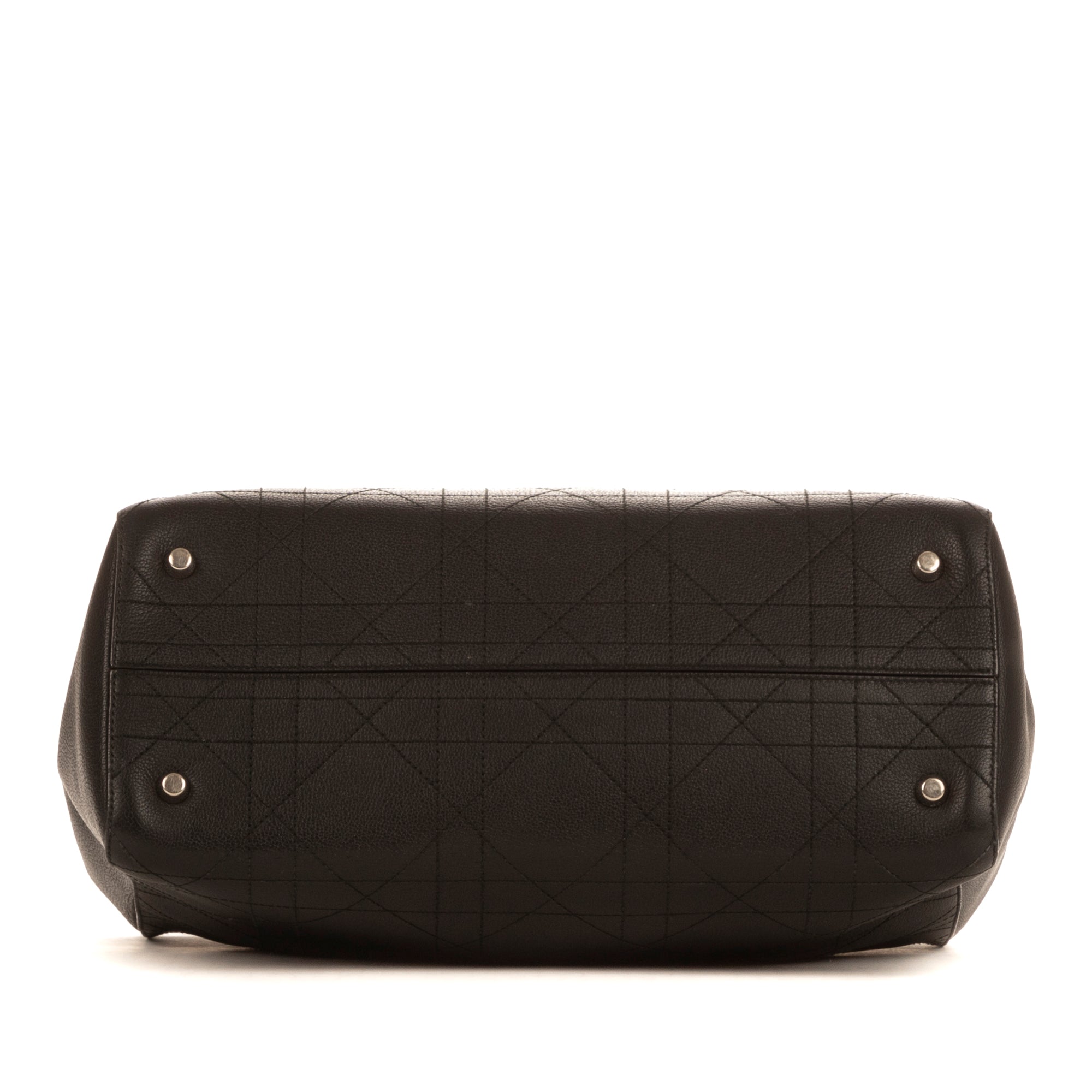 Sac bandoulière Ultradior cuir de veau Cannage noir