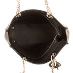 Sac bandoulière Ultradior cuir de veau Cannage noir
