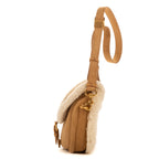 Bolso de hombro Bobby de gamuza color camel