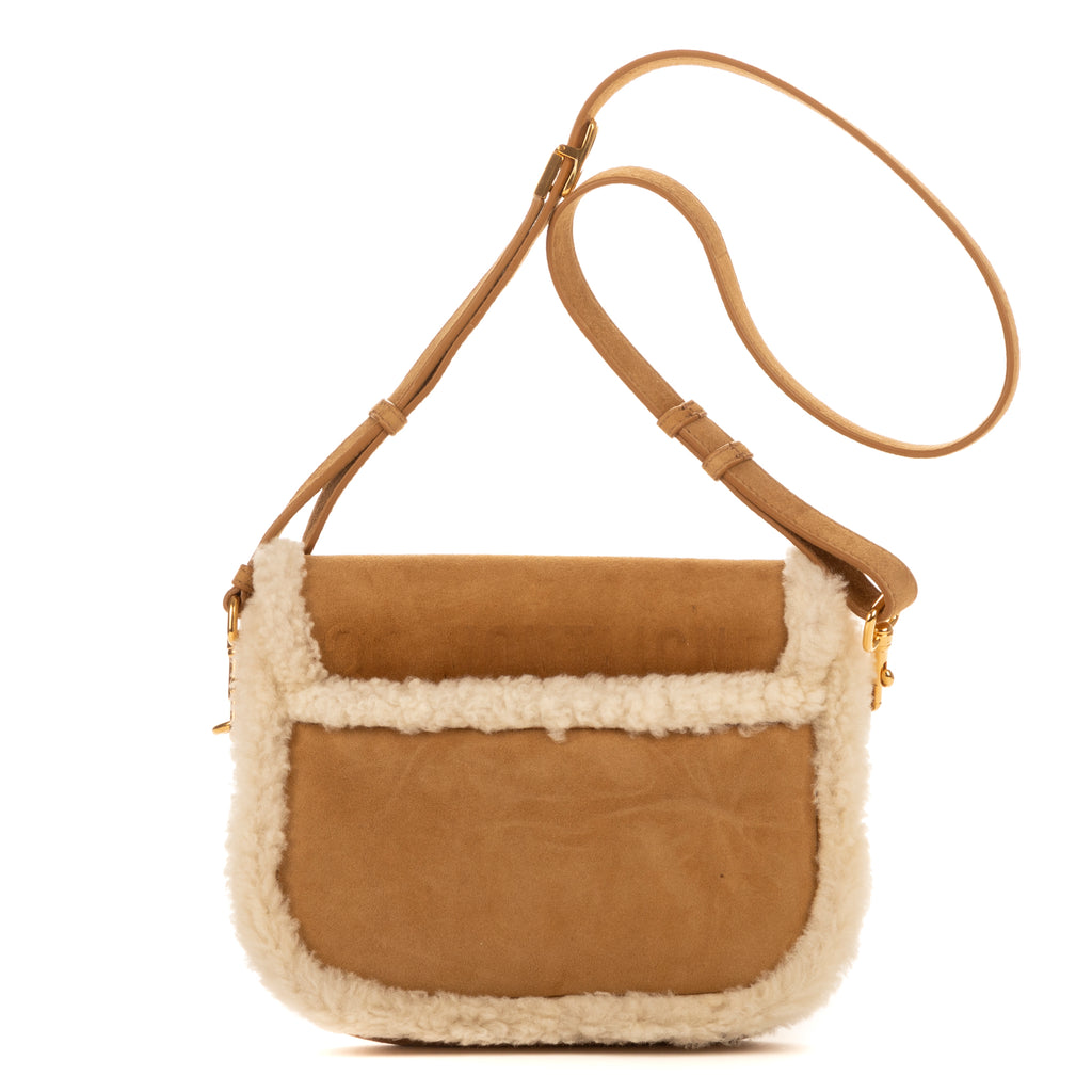 Bolso de hombro Bobby de gamuza color camel