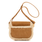Bolso de hombro Bobby de gamuza color camel