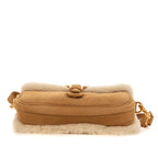 Bolso de hombro Bobby de gamuza color camel