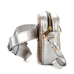 Riñonera Cámara Lona Cuadros Marrón