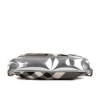 Bolso de mano Baguette de lona gris a cuadros
