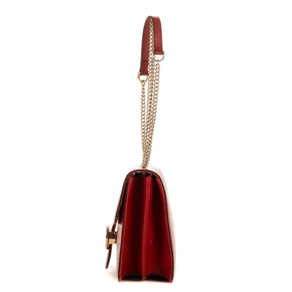 Shoulder Bag G Interlocking Red Calfskin leather