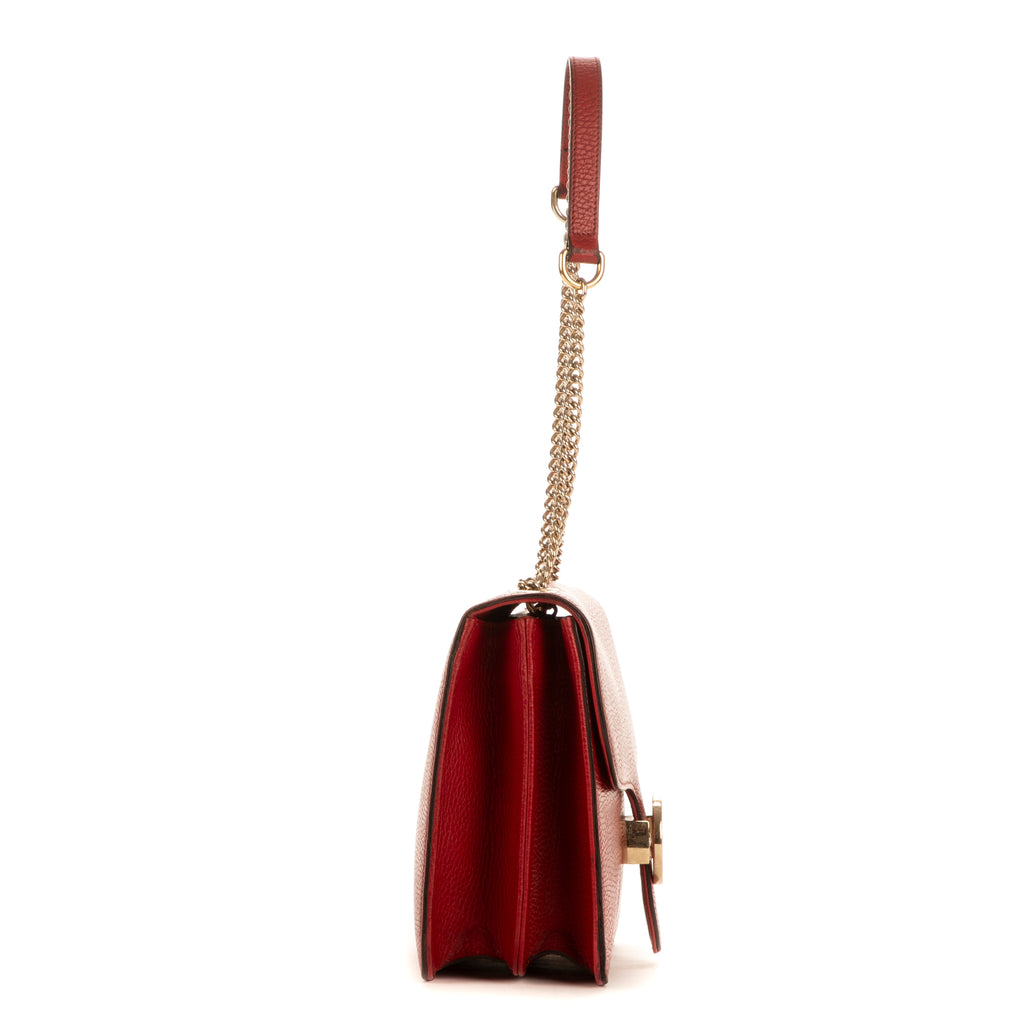Shoulder Bag G Interlocking Red Calfskin leather