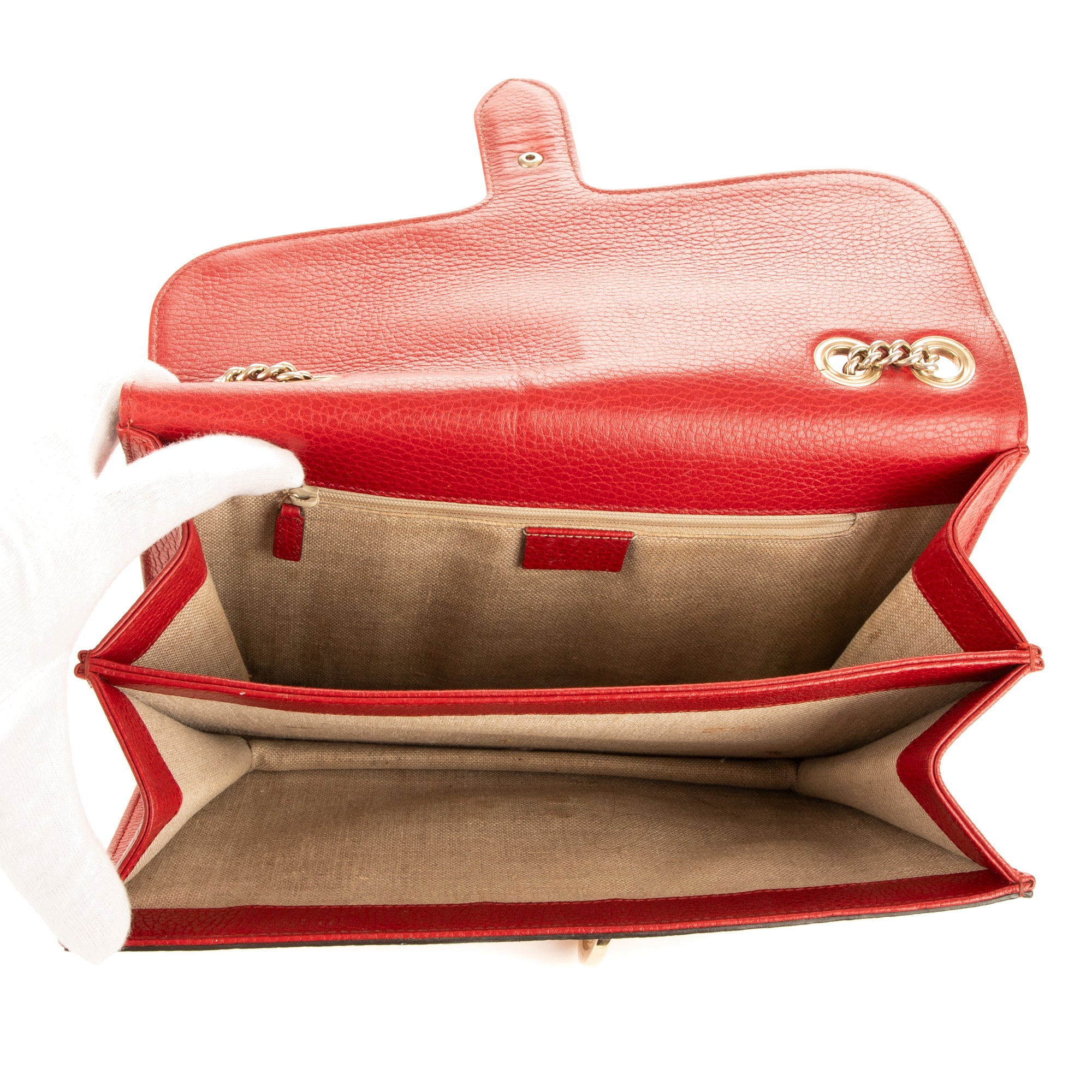 Shoulder Bag G Interlocking Red Calfskin leather