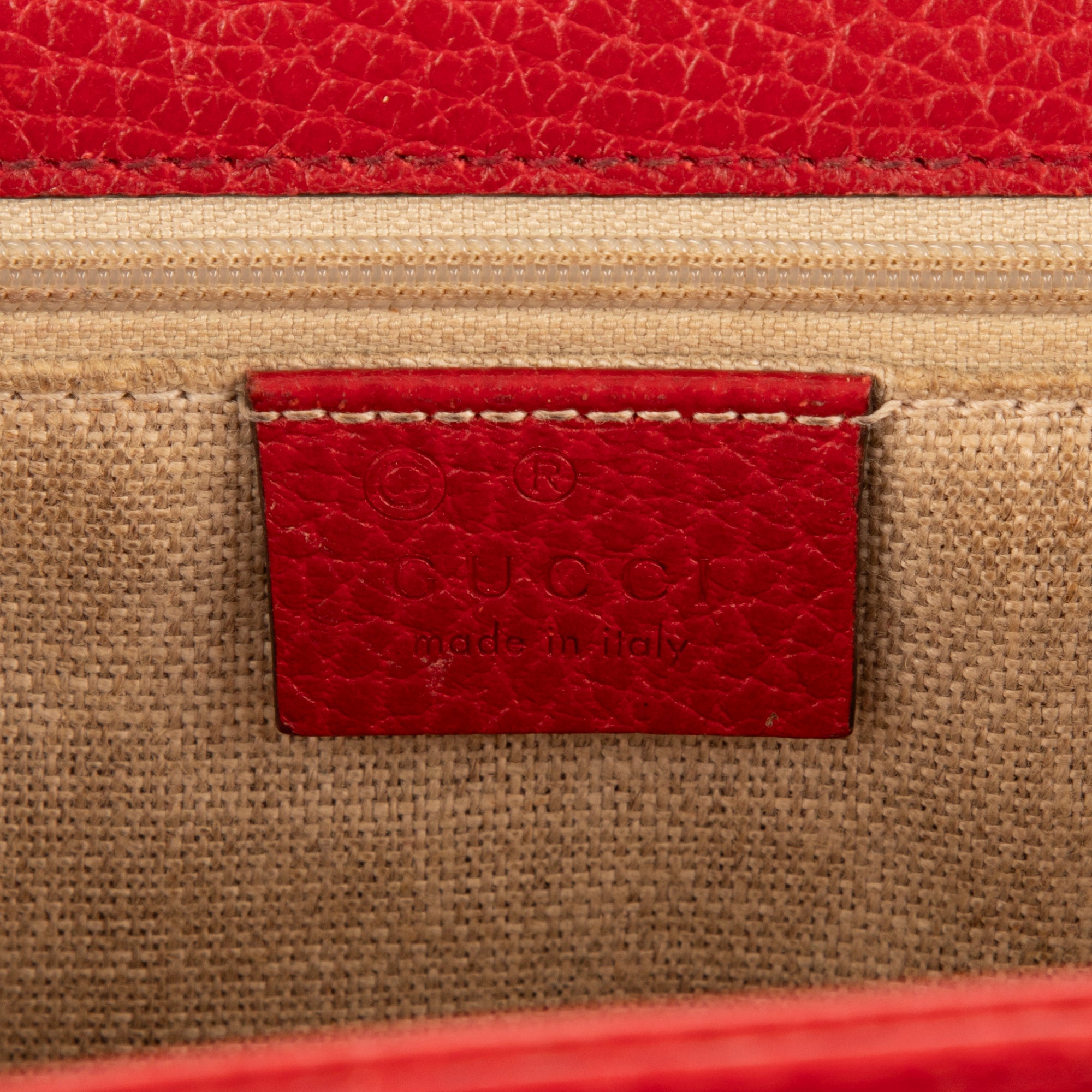 Shoulder Bag G Interlocking Red Calfskin leather