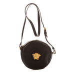 Bolso de hombro La Medusa redondo de piel de becerro negra