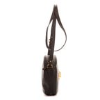 Bolso de hombro La Medusa redondo de piel de becerro negra