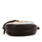 Bolso de hombro La Medusa redondo de piel de becerro negra
