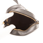 Bolso de hombro La Medusa redondo de piel de becerro negra