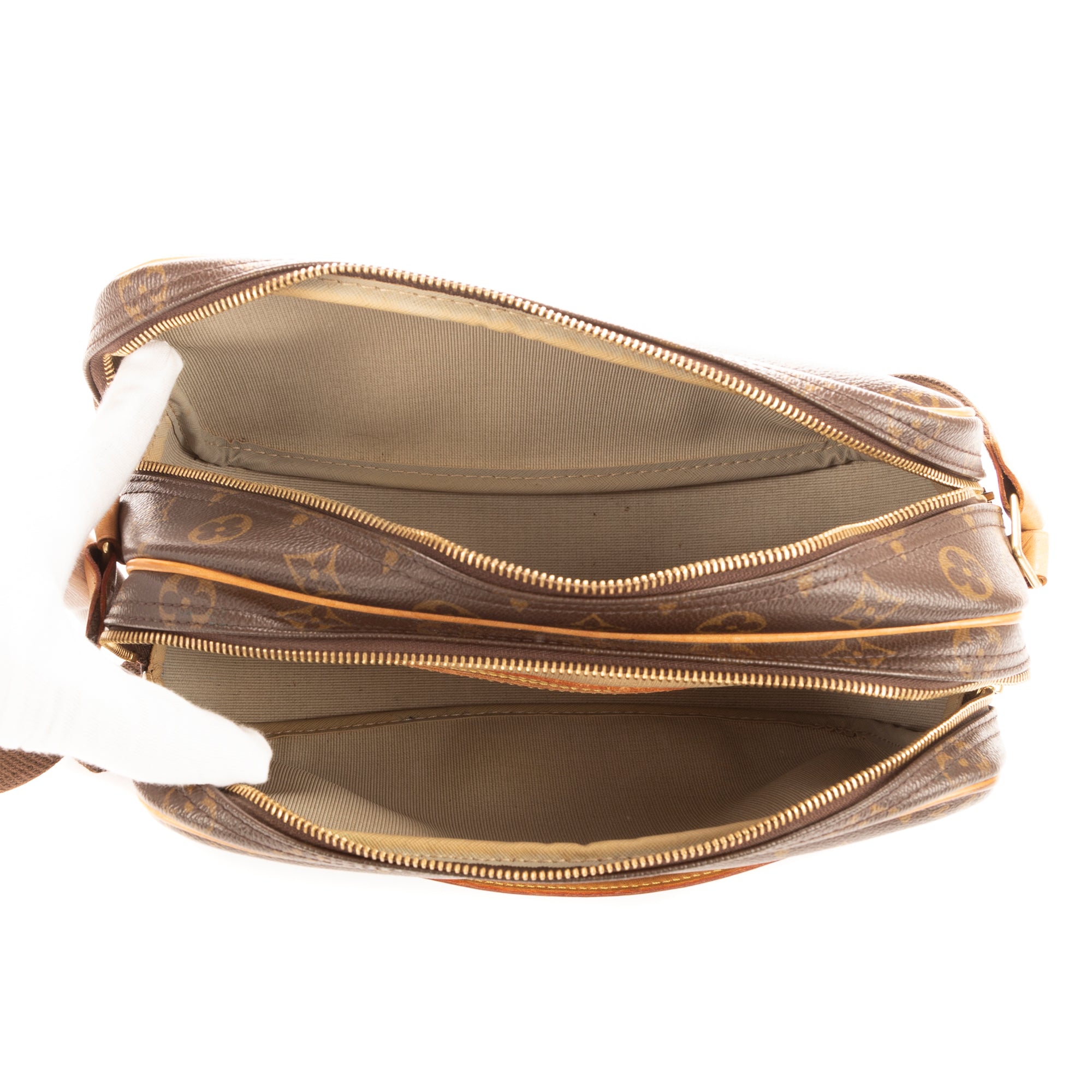 Bandolera Reporter Monograma Marrón