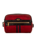 Waist Bag Ophidia Camera Belt Red Suede