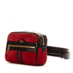 Waist Bag Ophidia Camera Belt Red Suede