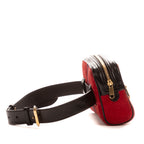 Waist Bag Ophidia Camera Belt Red Suede
