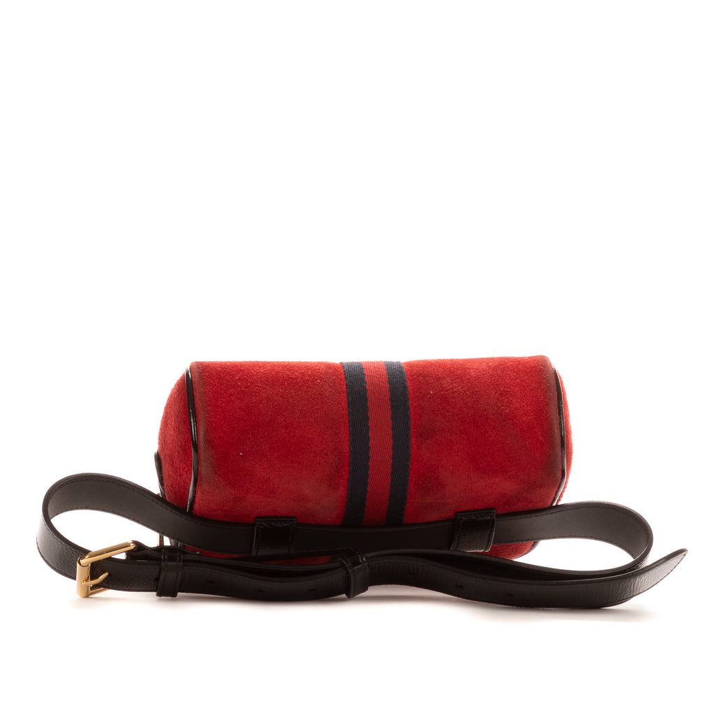 Waist Bag Ophidia Camera Belt Red Suede