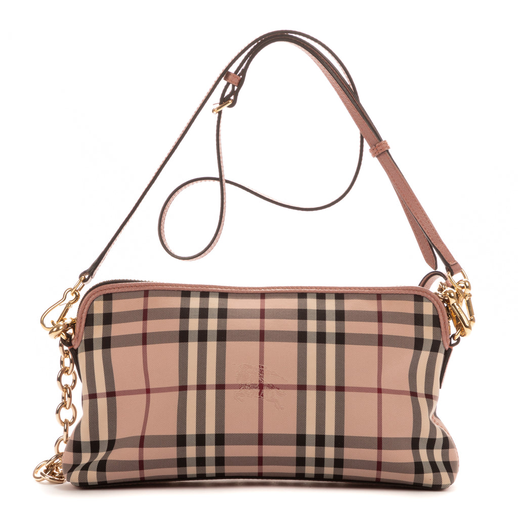 Sac à bandoulière écharpe rose à carreaux roses