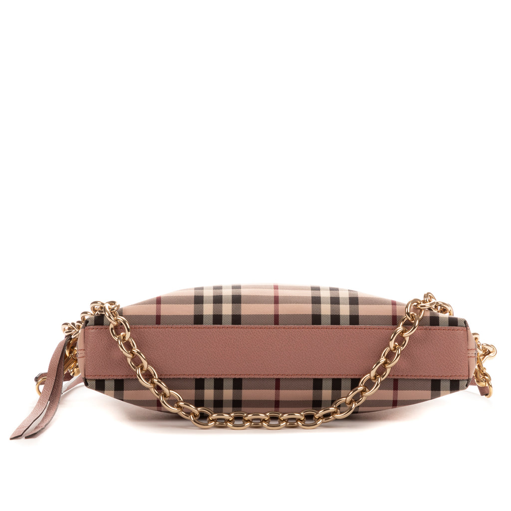 Sac à bandoulière écharpe rose à carreaux roses