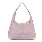 Bolso de hombro grande hobo de piel de becerro Guccissima lila