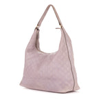 Bolso de hombro grande hobo de piel de becerro Guccissima lila