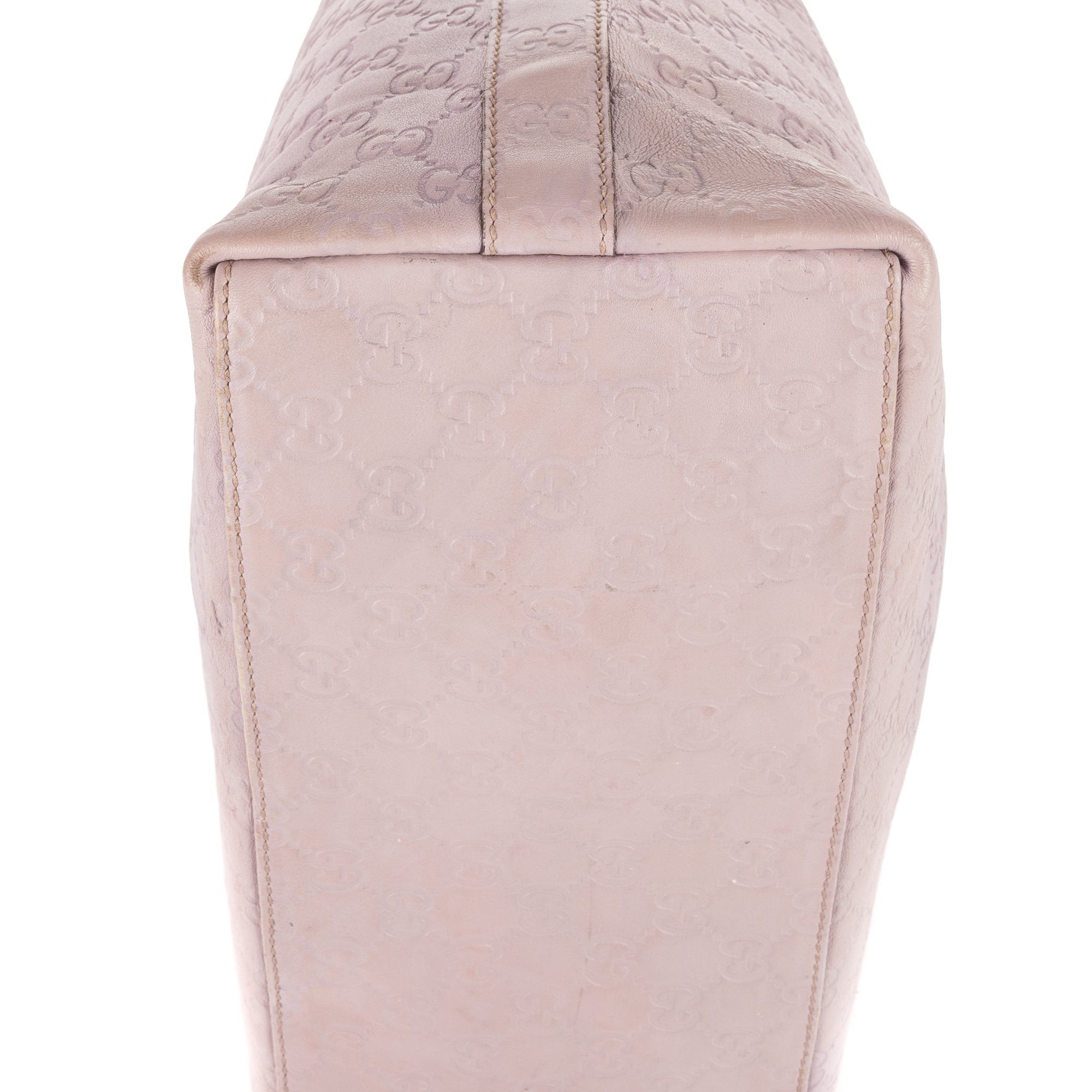 Bolso de hombro grande hobo de piel de becerro Guccissima lila