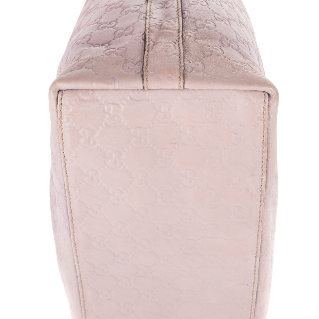 Bolso de hombro grande hobo de piel de becerro Guccissima lila